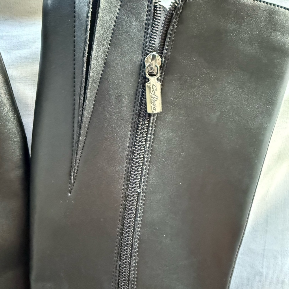 ☔️ COLLEGE AQUA Riding Boots 👢 🐎 EUC low heel - Picture 7 of 15
